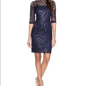 Tahari Arthur S Levine Illusion Special Occasion Sheath Dress